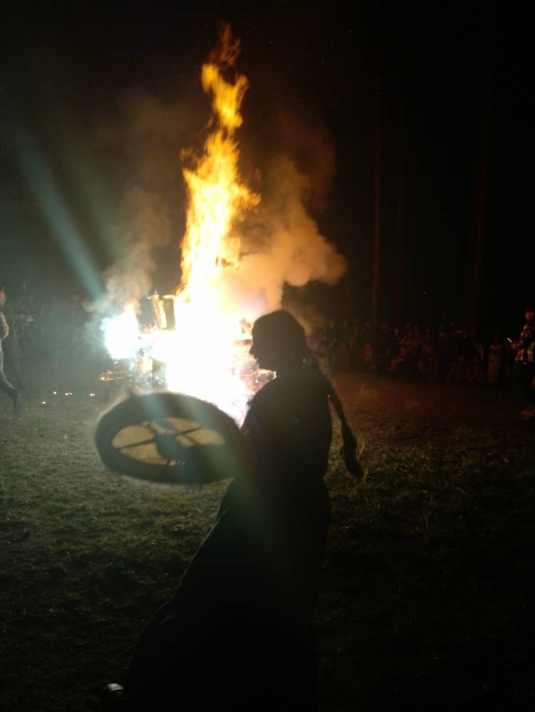 Костер на Купало в священной роще